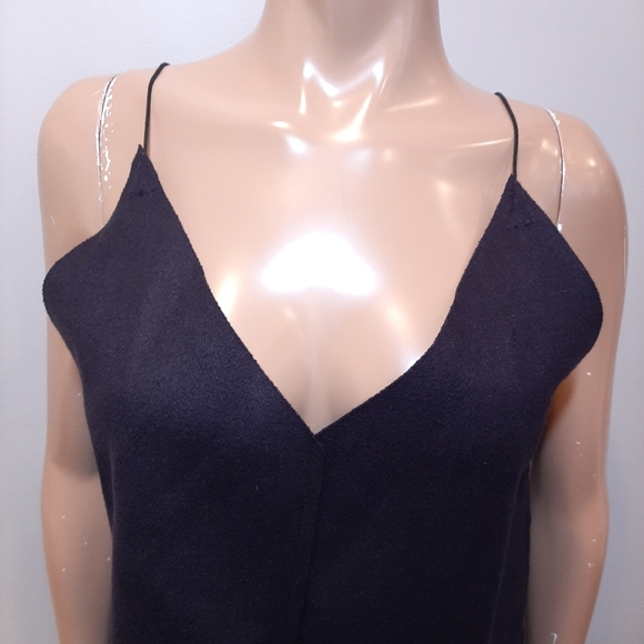 3/$20 Girlish Bagel Felt Cami Top Vneck Spaghetti Strap Relaxed Sleeveless Tank - Picture 3 of 12
